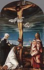 John Canvas Paintings - Crucifix with Mary, Mary Magdalen and St John the Evangelist